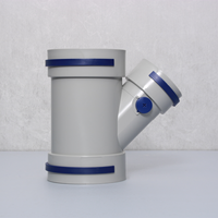 Connecteur de conduit en PE en forme de Y pour la ventilation d'air frais et les systèmes de distribution d'air CVC