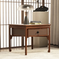 New Chinese Style Home Schlafzimmer Nachttisch Wohnzimmer Massivholz Couch tisch Marmor Tischplatte Eck tisch