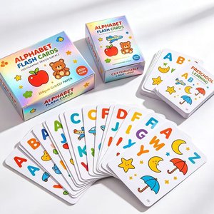 Cartes flash HV Animaux, coins arrondis, impression holographique, carton, jouet éducatif pour enfants de 2 à 4 ans, dans une boîte en carton - Product Image 5