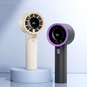 1200mAh Intelligent HD Digital Display <strong>Portable</strong> &amp; Wearable Mini Handheld <strong>Fan</strong> Mini <strong>Fan</strong> <strong>Portable</strong> Cooling Handy <strong>Fan</strong> - Product Image 2