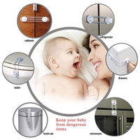 SUNNUO Serrure de porte en plastique transparente pour sécurité des enfants Serrure de tiroir pour bébé