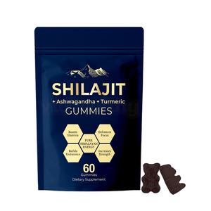 Vitahealthy Shilajit Gummies met <span class=keywords><strong>Ashwagandha</strong></span> en Kurkuma Natuurlijke Botanische Mengsel OEM ODM Zachte Kauwtabletten Shilajit Gummies Voeding - Product Image 1