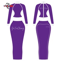 Ensemble de 2 pièces pour femme : veste de yoga zippée et jupe crayon, robe longue décontractée personnalisée, ensemble de vêtements de sport deux pièces, ensemble de vêtements de détente pour femmes