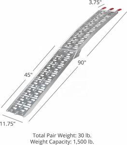 Opritten 7.5 'Gebogen Atv-Laadhellingen-1,500 Lb. Capaciteit - Product Image 3