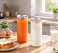 Boîtes en plastique PET pour jus de fruits de 250 ml, 330 ml, 500 ml, 650 ml, 720 ml avec couvercles faciles à ouvrir