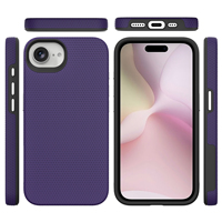 Coque hybride robuste antichoc en caoutchouc motif peinture à l'huile pour iPhone 16E/SE4/iPhone 17E, protection triangulaire blindée