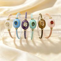 Bracelets tissés à la main en fil d'or style européen-américain, numéros 19, vente en gros, cordons colorés réglables, commerce transfrontalier