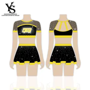 New Fashion Cheer Leading Uniform Custom Sublimated Cheer Practice Uniforms Kids Cheer Shorts