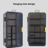 Boîte à leurres de pêche portable à double couche en ABS épaissi multifonctionnelle pour le poisson-chat, le snapper, les appâts, accessoires de pêche en rivière