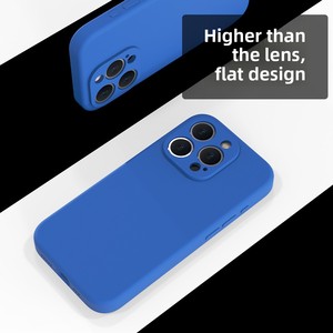 Rắn màu lỏng Silicone trường hợp điện thoại cho cô gái Tương thích với cho <span class=keywords><strong>Iphone</strong></span> 14 mới cho <span class=keywords><strong>Apple</strong></span> 15Pro 16 7 cộng với 8 cộng với tính năng PH - Product Image 4