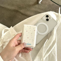 Portefeuille magnétique mignon imprimé en cuir PU pour cartes, compatible iPhone 18 17 16 15 14, avec fente pour cartes et logo personnalisé OEM