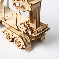 Modelo 3D de Camión Pesado Cortado con Láser, en Madera, para Decoración de Escritorio y Manualidades, en Grandes Cantidades