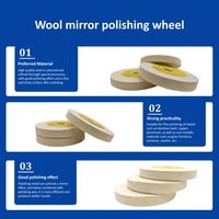 Disque de polissage en feutre de laine Dongma haute densité de 6 pouces (150 mm) de diamètre pour le polissage à la cire des surfaces en acier inoxydable, cuivre, verre et céramique