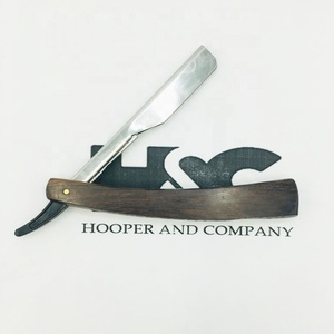 Navaja de Barbero Profesional con Mango de Madera de Nuevo Diseño, Empaque con Logotipo de Salón, Navajas de Acero Inoxidable con Diseño Personalizado - Product Image 1