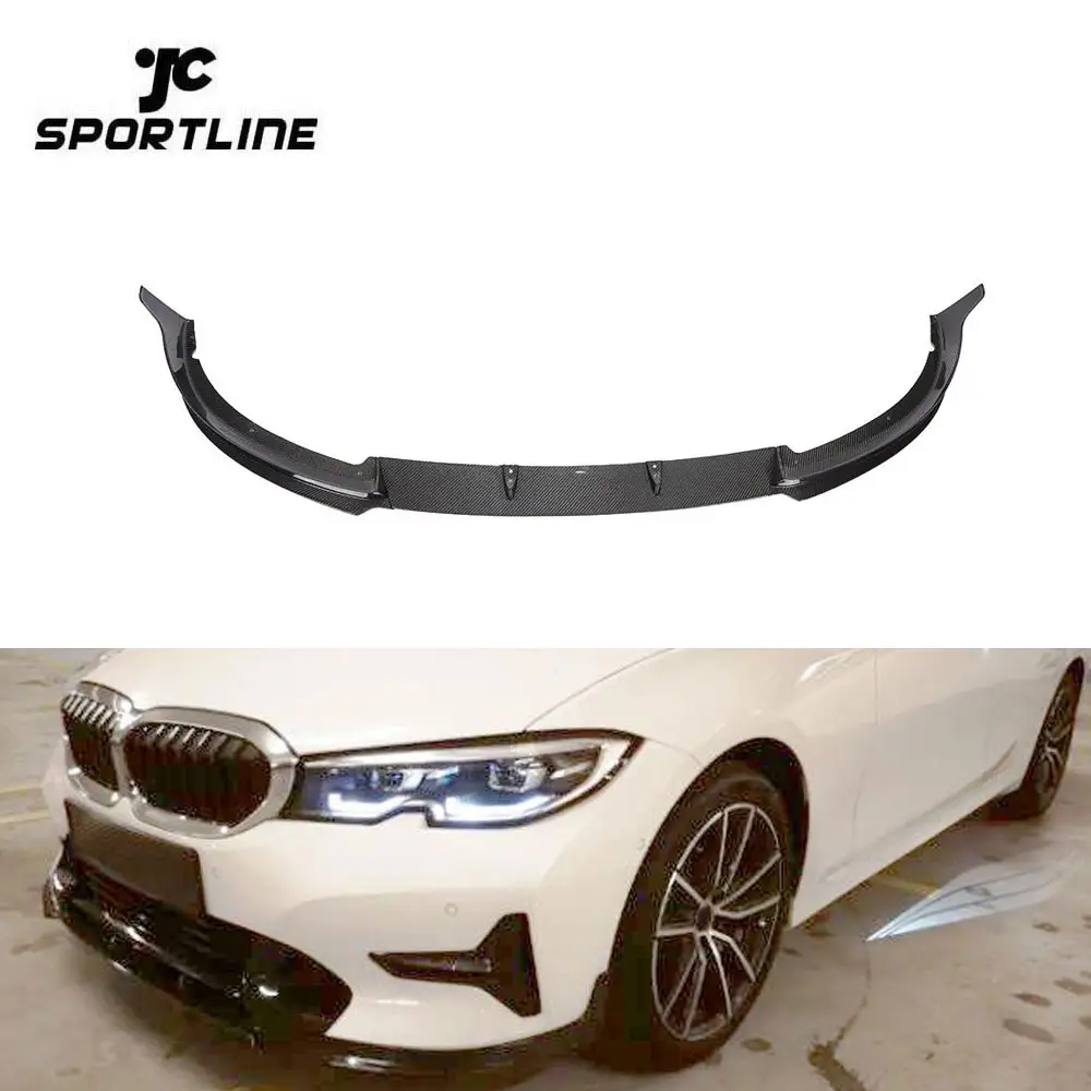 JCSportline G20 G28 Carbon Fiber Trước Bội Lip Cho BMW 3 Series G20 G28 330i X Ổ 2020