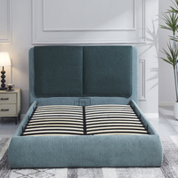 Base de Cama Ergonómica con Almacenamiento, Respaldo Tapizado de Lujo, Diseño Moderno de Mediados de Siglo, Ecológica y Duradera, Suministrada por Fábrica