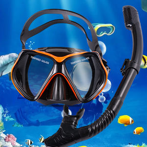 Nouvelles lunettes de plongée en silicone à <span class=keywords><strong>grande</strong></span> monture avec miroir et dispositif anti-buée pour hommes et femmes Ensemble de tubes respiratoires pour la plongée en apnée - Product Image 4