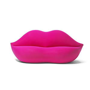 Moderno minimalista rojo y rosa labios terciopelo tres personas sofá creativo diseñador muebles hechos de tela de alta calidad - Product Image 2
