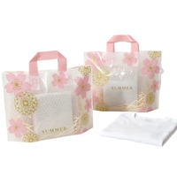 Sac cadeau en plastique HDPE avec poignée confortable, motif imprimé, livraison rapide pour l'emballage des achats