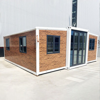 Maisonnette modulaire de luxe moderne à ossature légère en acier, portable, pliable, pour séjour, trois en un, préfabriquée, bureau, bâtiment, centre commercial