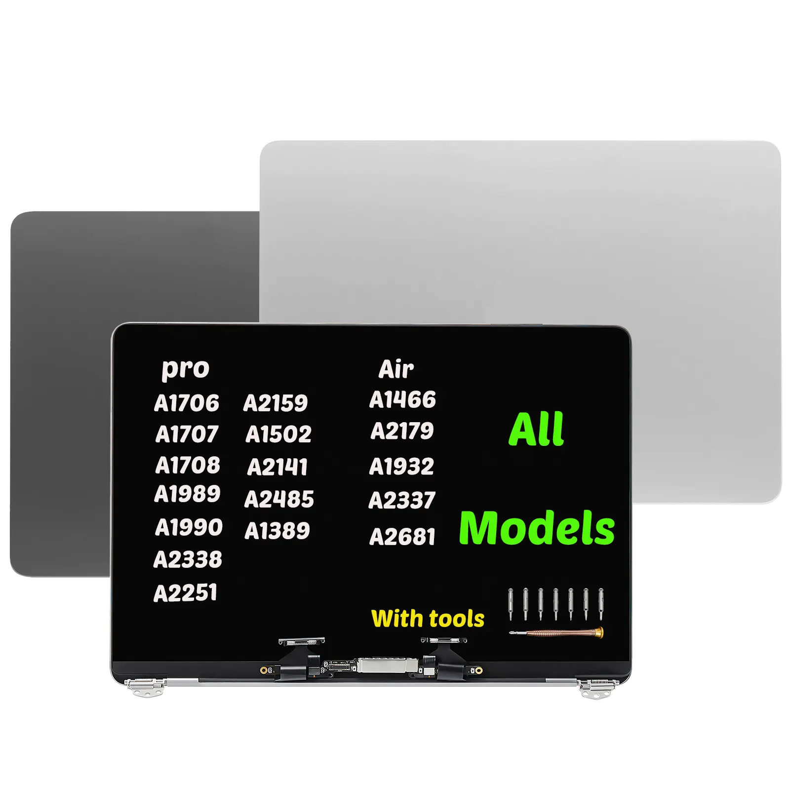 GBOLE LCD-Bildschirm für MacBook Air Pro A1706 A1707 A1708 A1989 A1990 A2141 A2159 A2338 A2179 Montage Ersatz Schlussverkauf
