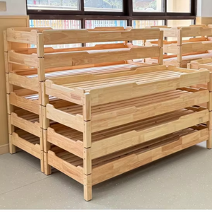 Muebles para Bebés, Litera de Madera Maciza con Patas Cuadradas Deslizantes, Diseño Moderno para Sala de Estar, para Niños en Edad Escolar - Product Image 1
