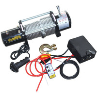 Treuil électrique monté sur véhicule 12V/24V avec moteur de 0,7-1,4 kW, câble en acier pour véhicules tout-terrain