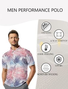 Golf Hawaiano informal <span class=keywords><strong>para</strong></span> hombre <span class=keywords><strong>para</strong></span> camisa Polo Dry Fit 180 gramos de longitud corta serigrafía diseño de impresión divertida - Product Image 5