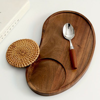 Plateau de service moderne en bois d'acacia pour café, collations et thé, style arabe, décoratif, mini plateaux de service, plateau de service en bois pour café, luxe