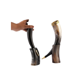 Cuerno vikingo para beber, artesanías naturales talladas en estilo animal para boda o decoración del hogar, pulido por Falak World Export - Product Image 1