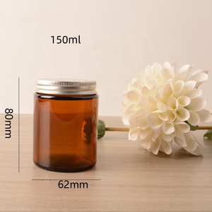 Hot-selling Empty 150ml 5oz Amber clear Glass <strong>Candle</strong> Jar Holders <strong>Lanterns</strong> With Aluminum Lid for <strong>Candle</strong> Making - Product Image 6