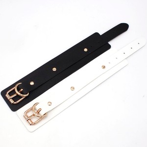 Nouvelle mode Bracelet en cuir PU amitié grand poignet large Wraps Bracelet femmes main caténaire pour cadeaux - Product Image 2