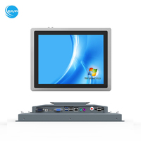 Ordinateur industriel 17-19 pouces véritable plat intégré mural J4125 J1900 i3 i5 i7 10 points écran tactile tout-en-un PC 4:3 nouveau
