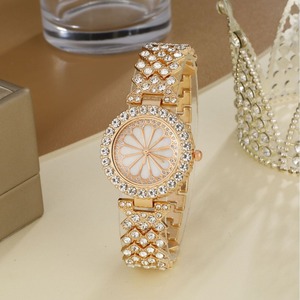 Reloj de mujer con diamantes completos de comercio exterior en <span class=keywords><strong>vivo</strong></span>, pulsera de cuarzo <span class=keywords><strong>rojo</strong></span> para estudiantes, conjuntos de joyería de moda, venta <span class=keywords><strong>al</strong></span> por mayor de fábrica - Product Image 2