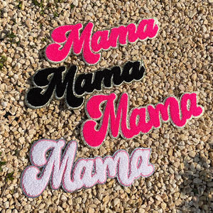 Toppa in ciniglia da 11 pollici all'ingrosso con scritta personalizzata da stirare, rosa acceso, per <span class=keywords><strong>abbigliamento</strong></span> da donna e <span class=keywords><strong>mamma</strong></span> - Product Image 4