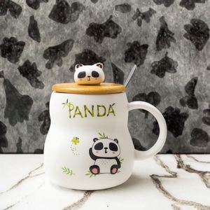 Tasse en céramique 14 oz la plus vendue avec cuillère intégrée, design minimaliste mignon de dessin animé <span class=keywords><strong>pour</strong></span> <span class=keywords><strong>le</strong></span> <span class=keywords><strong>petit</strong></span>-déjeuner des enfants, gobelet à lait <span class=keywords><strong>pour</strong></span> la rentrée scolaire - Product Image 3