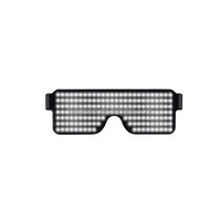 Lunettes de soleil lumineuses LED à message dynamique Lunettes à charge USB avec lumière clignotante de Noël pour la fête