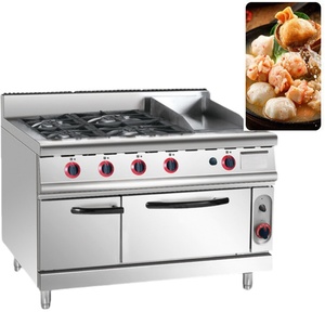 Horno de Gas Comercial de Acero Nuevo con 2/4/6 Quemadores, Parrilla y Fácil Operación, Cocina para Restaurante, Ideal para Carnes y Panadería - Product Image 1