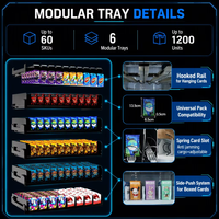 Distributeur automatique de cartes à collectionner à écran tactile multi-produits Zhongda Digital avec fonction SDK, options de paiement multiples et surveillance à distance