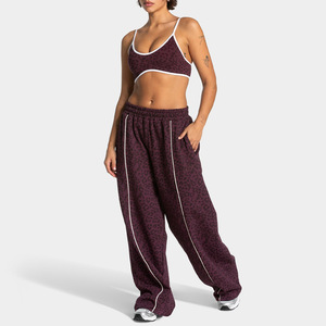 L-6243 <span class=keywords><strong>Set</strong></span> Sportivo da <span class=keywords><strong>Donna</strong></span> con Stampa Leopardata, Completo Yoga con Reggiseno e Leggings Senza Cuciture, <span class=keywords><strong>Set</strong></span> per Pilates e Fitness - Product Image 3