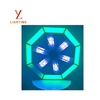 Lampu Latar Belakang Kincir Angin LED Pixel 576x5050 RGBW Merah Putih 4in1 10W DMX512 Mode Otomatis Master Slave Panggung DJ Studio Klub Pernikahan