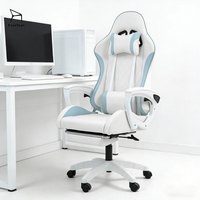 Chaise de jeu confortable en gros, design ergonomique avec repose-pieds et support lombaire, mobilier