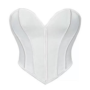 Top bustier sans bretelles 6 couleurs 2XL - Corset en maille transparente avec lacets, haut tube de soirée pour femmes, corset de style vintage inspiré du palais - Product Image 2