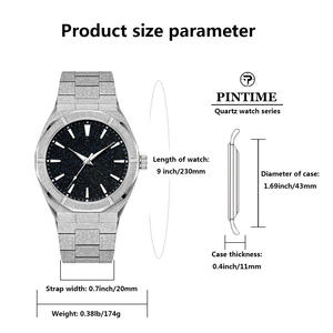 Nuovo Orologio da Uomo Classico di Lusso Personalizzabile con Logo, Minimalista, da Polso, al Quarzo, Interamente in Acciaio Inossidabile - Product Image 3