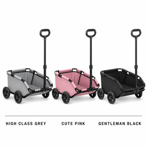 Poussette pliable pour animaux de compagnie, chariot à 4 roues, chariot roulant pour petits chiens, chats, voyages en plein air - Product Image 1