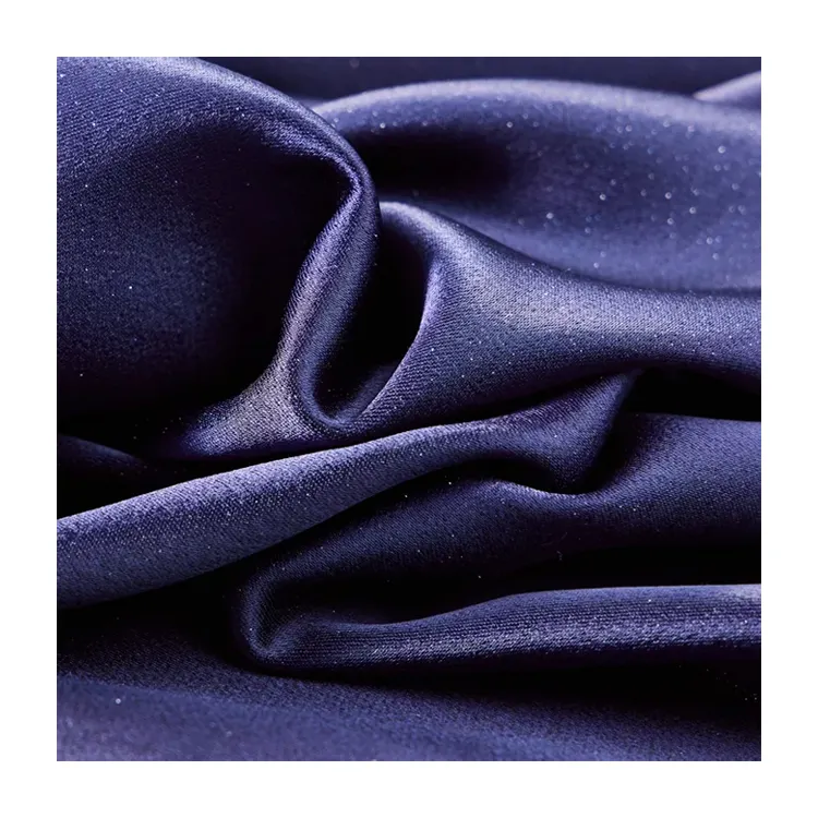 Mới đến 2024 tùy chỉnh dệt nặng 209gsm thân thiện với môi lurex Sọc Satin Polyester Acetate shinning vải cho hàng may mặc