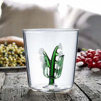 NEWELL Eco-vriendelijke Aanpasbare Licht Luxe Creatief Nieuw Ontwerp Plant Bloem Glas Driedimensionaal Lelie Vallei Zonnebloem