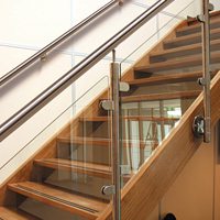 Balustrade Escalier Raling Support Connecteur Miroir Verre Satiné à Tuyau En Acier Inoxydable Matériel Pince Porte-Verre Pince