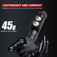 Lampe frontale LED rechargeable USB-C puissante en aluminium avec batterie au lithium 18650 pour le camping, la course et la pêche (vente en gros)
