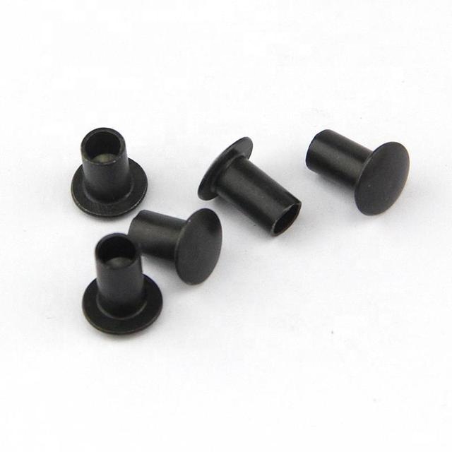 Rebites fabricante Custom Made Black Rivet para Móveis Iron Steel Round Head Rebite Semi tubular